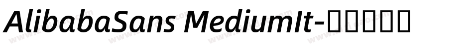 AlibabaSans MediumIt字体转换